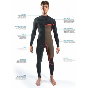2025 Gul Mens Response FX 3/2mm GBS Chest Zip Wetsuit RE1240-C1 - Black / Contour Camo